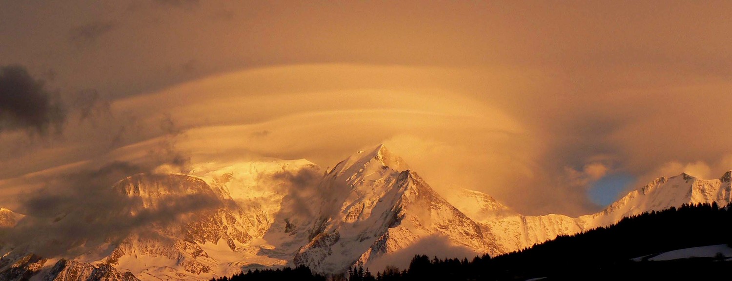 Coucher de soleil sur le Mont Blanc