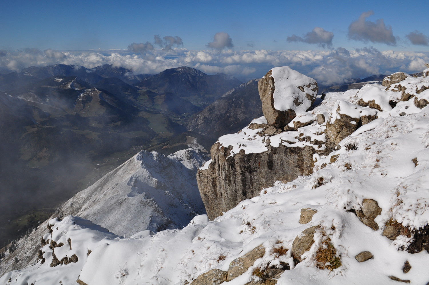 Le haut de Bel Air et l'ensemble de l'arête suivie ...