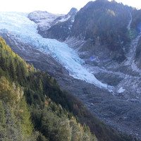 Glacier des Bossons : Bilan de l'été 2009 moins 30m