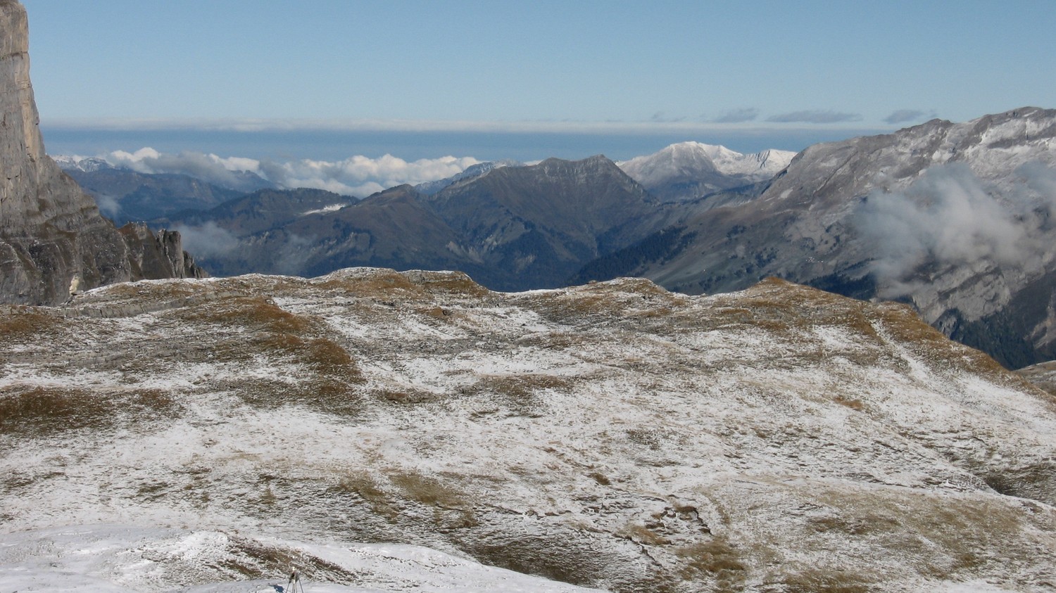 Vue sur le haut Chablais et les brumes du Léman