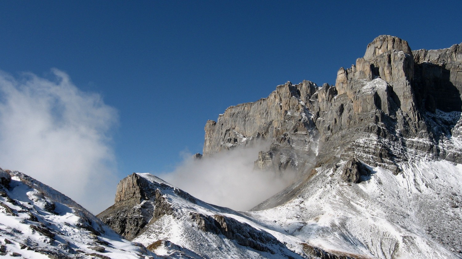 Pointe de la Ratelière et falaise des Fiz versant SE