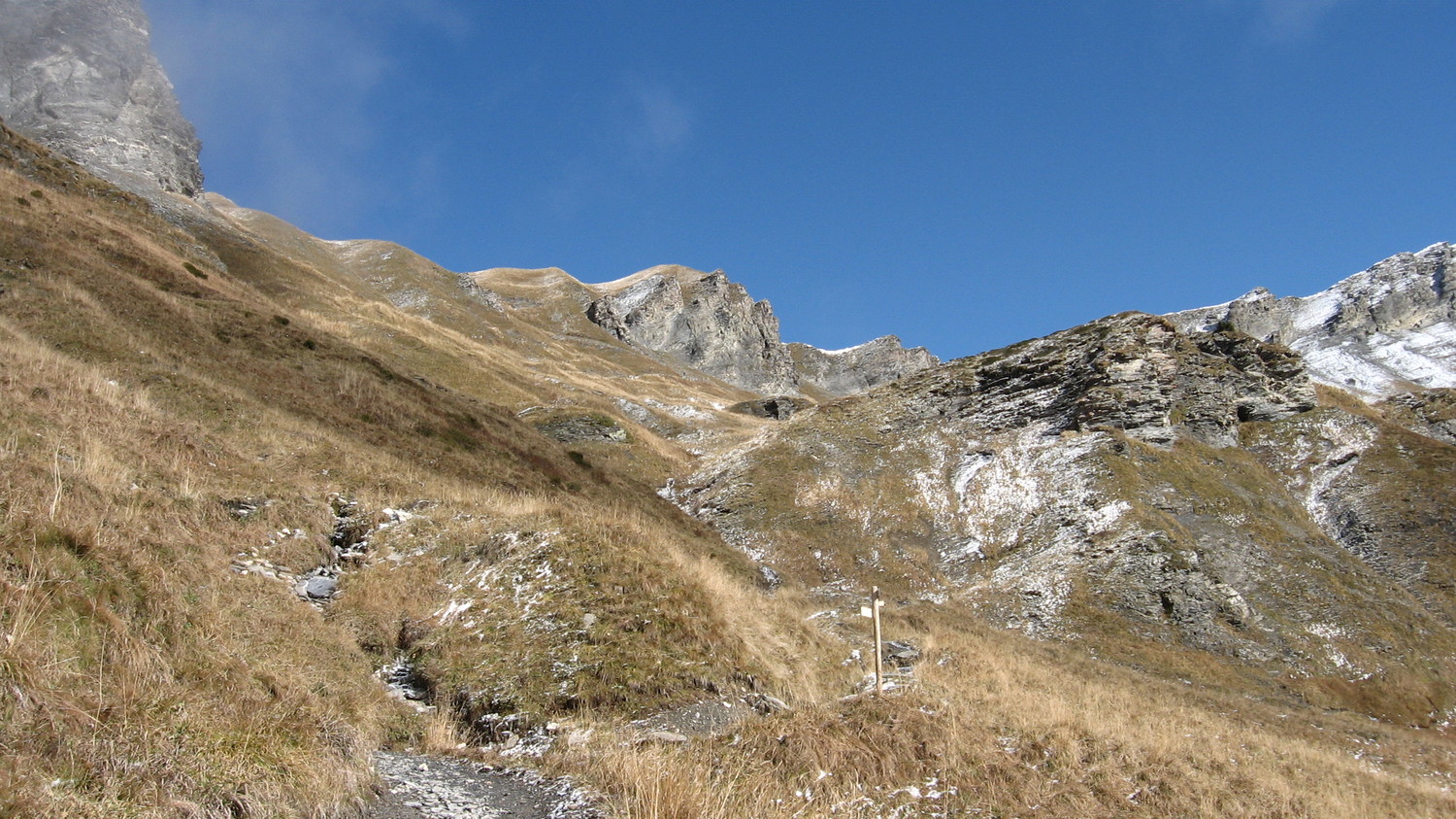 Sur le retour, la neige a vite fondu.