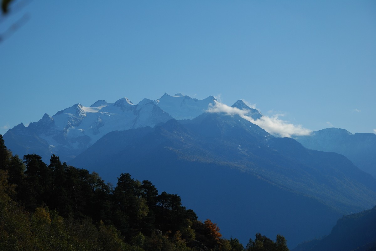 Du Bisse de Gorperi, vue sur le massif des Mischabels