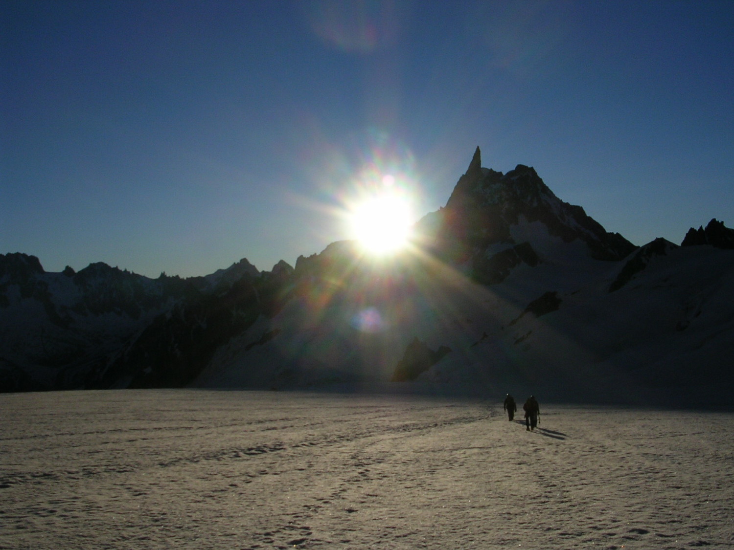 cordée glacier du géant