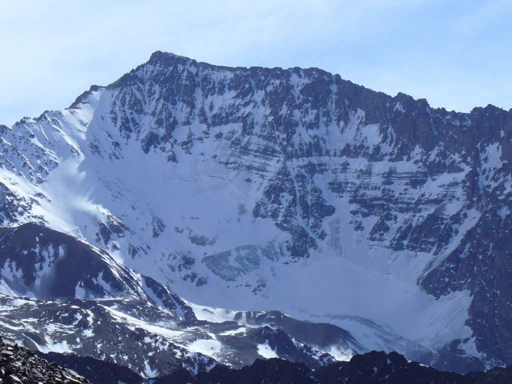 El glaciar en mayo de 2009 desde el Franke.
