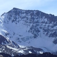 El glaciar en mayo de 2009 desde el Franke.