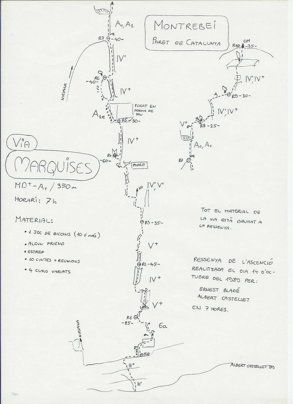 Topo Montrebei - Paret de Catalunya : Marquise