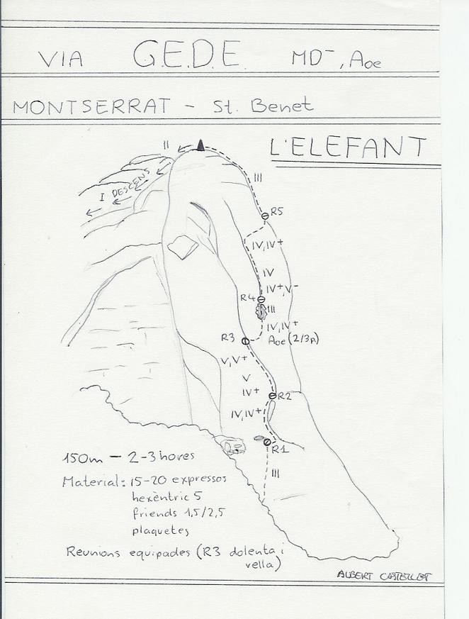 Topo Montserrat - Sant Benet : Elefant, GEDE