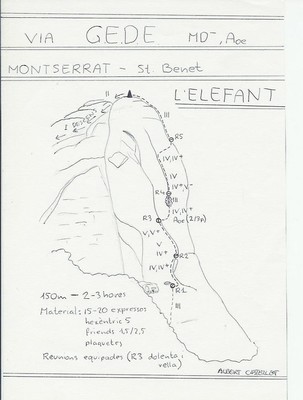 Topo Montserrat - Sant Benet : Elefant, GEDE Topo Montserrat - Sant Benet : Elefant, GEDE