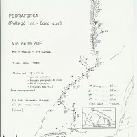 Topo Pedraforca - Cara S Pollegó Inferior : Via de la Zoe