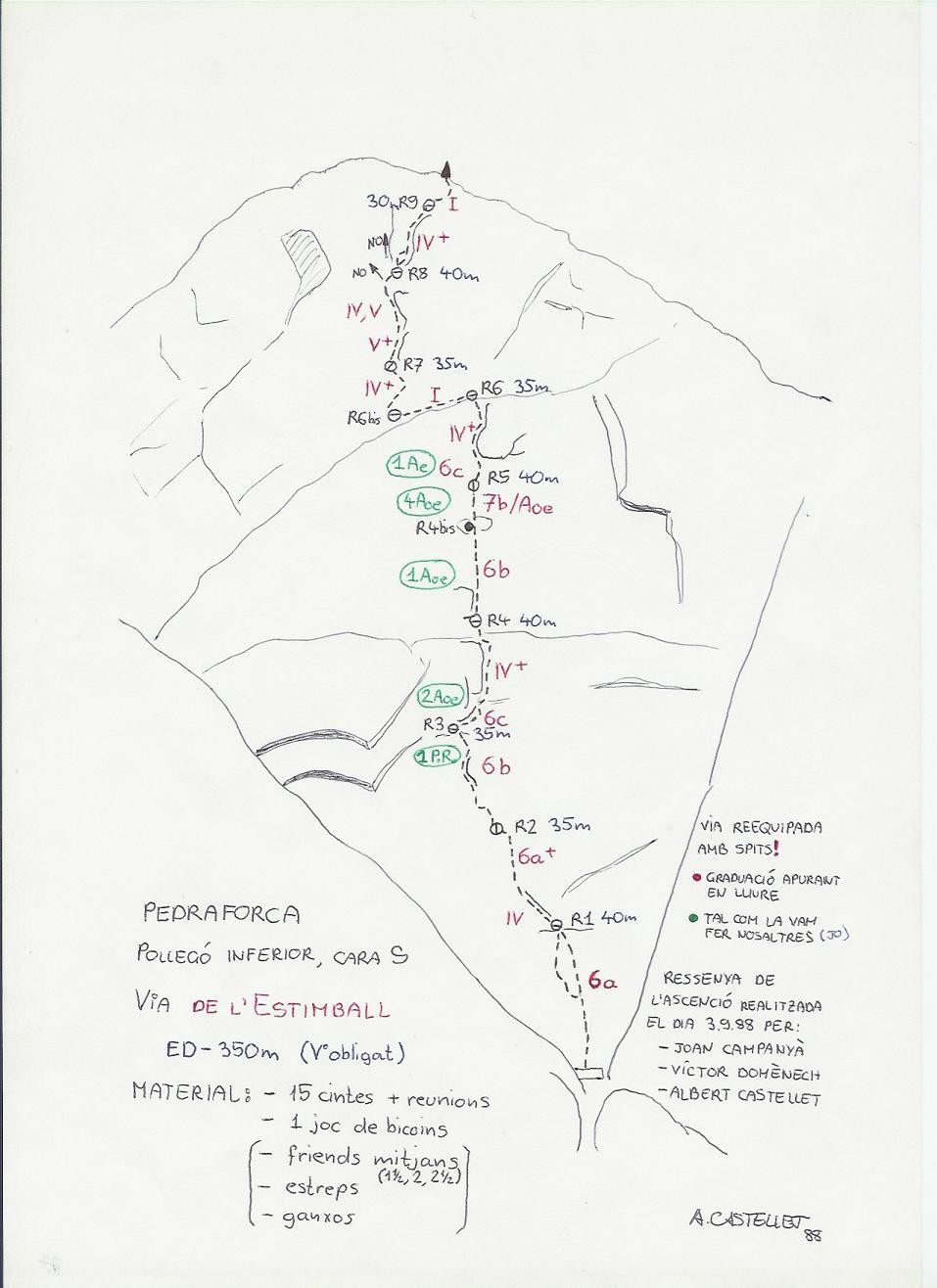 Topo Pedraforca - Cara S Pollegó Inferior : Estimball