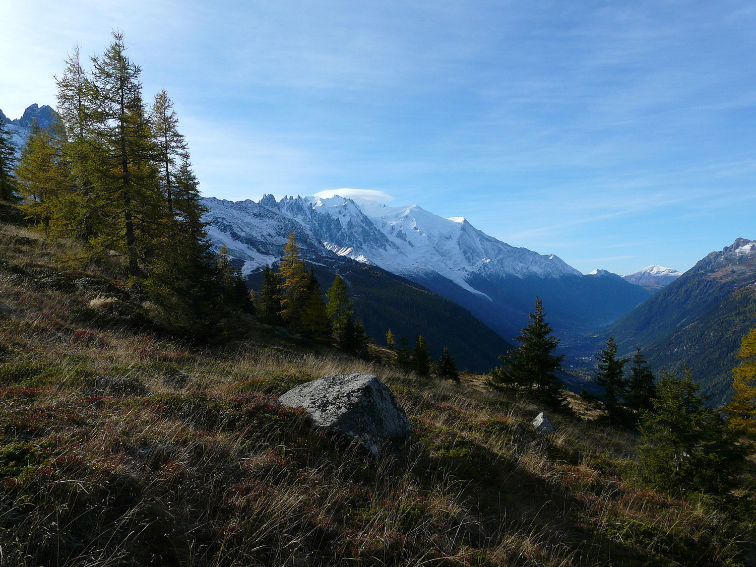La vue depuis l'abri de Péclerey