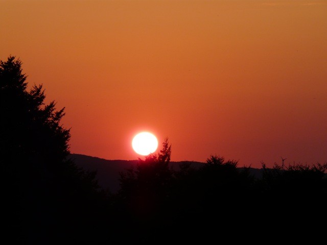 couché de soleil en Ardèche