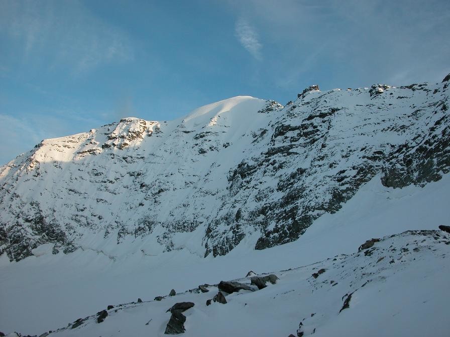 Face nord de l'Uja di Ciamarella vue du col Tonini