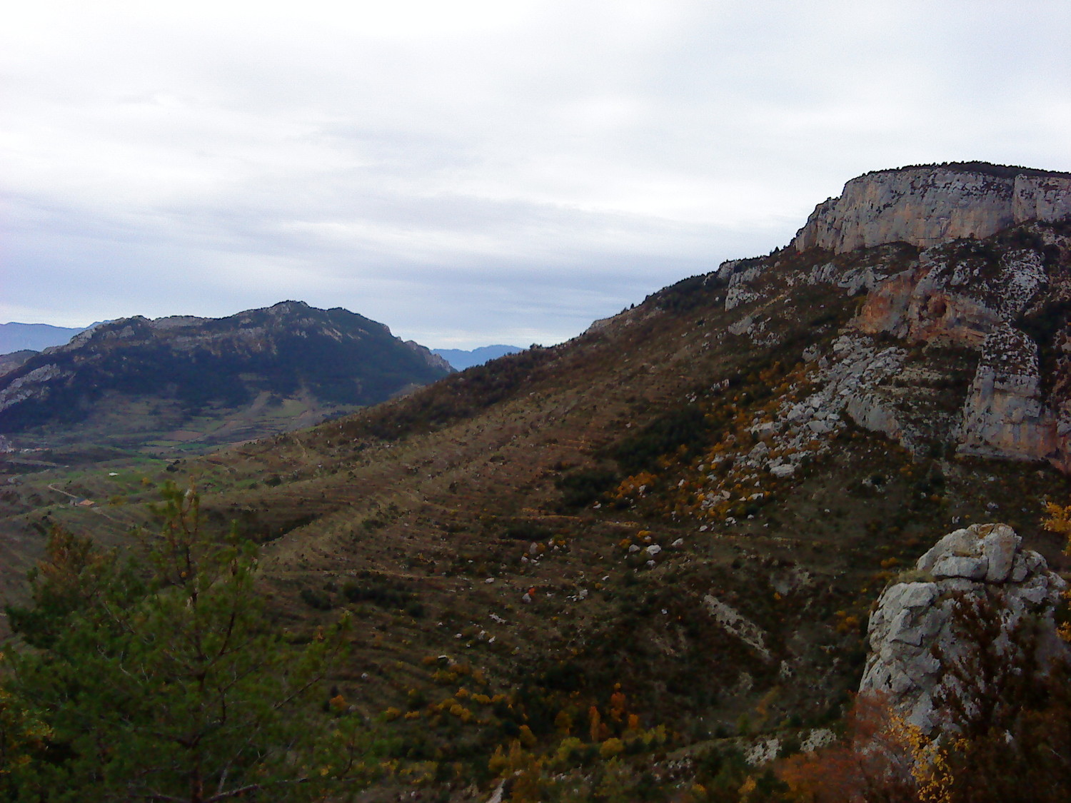 Vue du départ de la voie