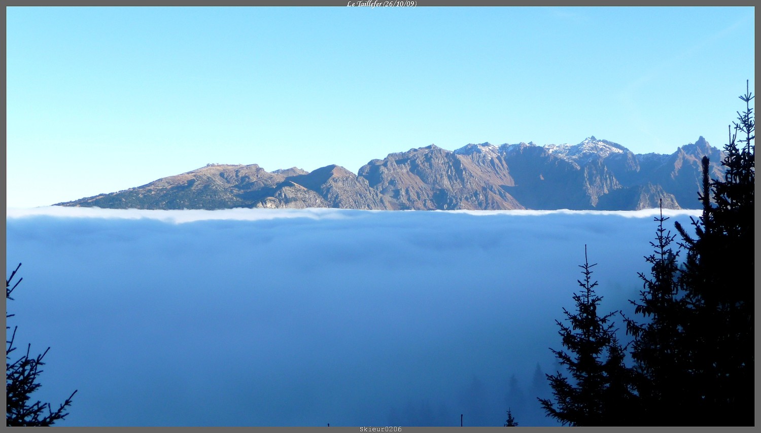 Mer de nuages sur fond de Belledonne