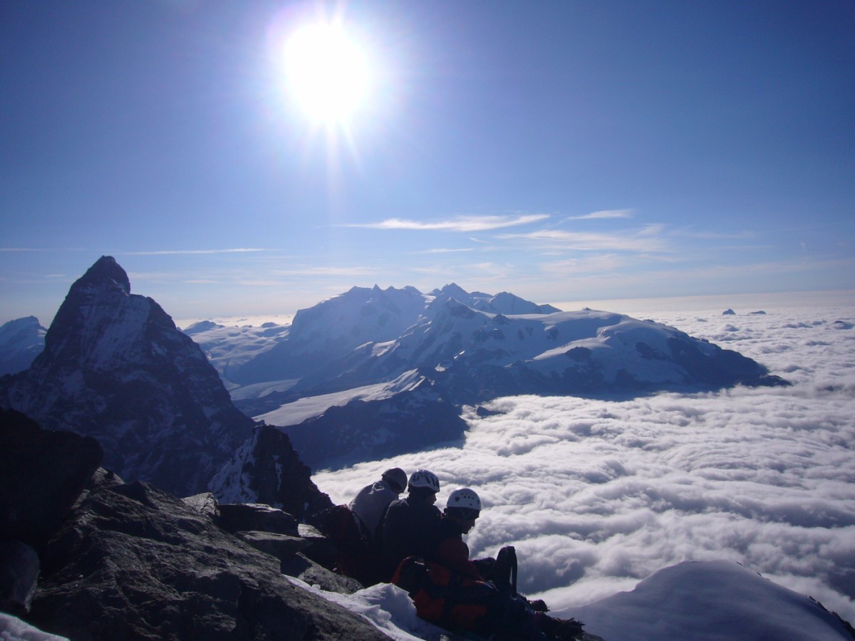 in vetta alla Dent d'Herens