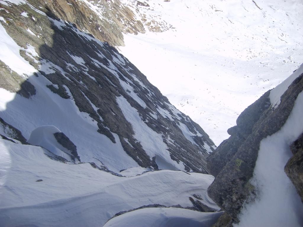 Voie du Nain vu de la brèche