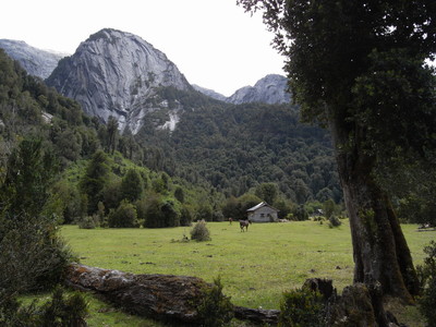 Cerro La Junta desde el Valle Cochamó Cerro La Junta desde el Valle Cochamó