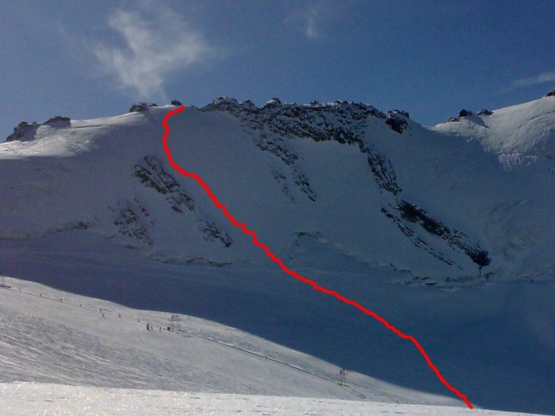 Discesa parete nord dall' anticima est