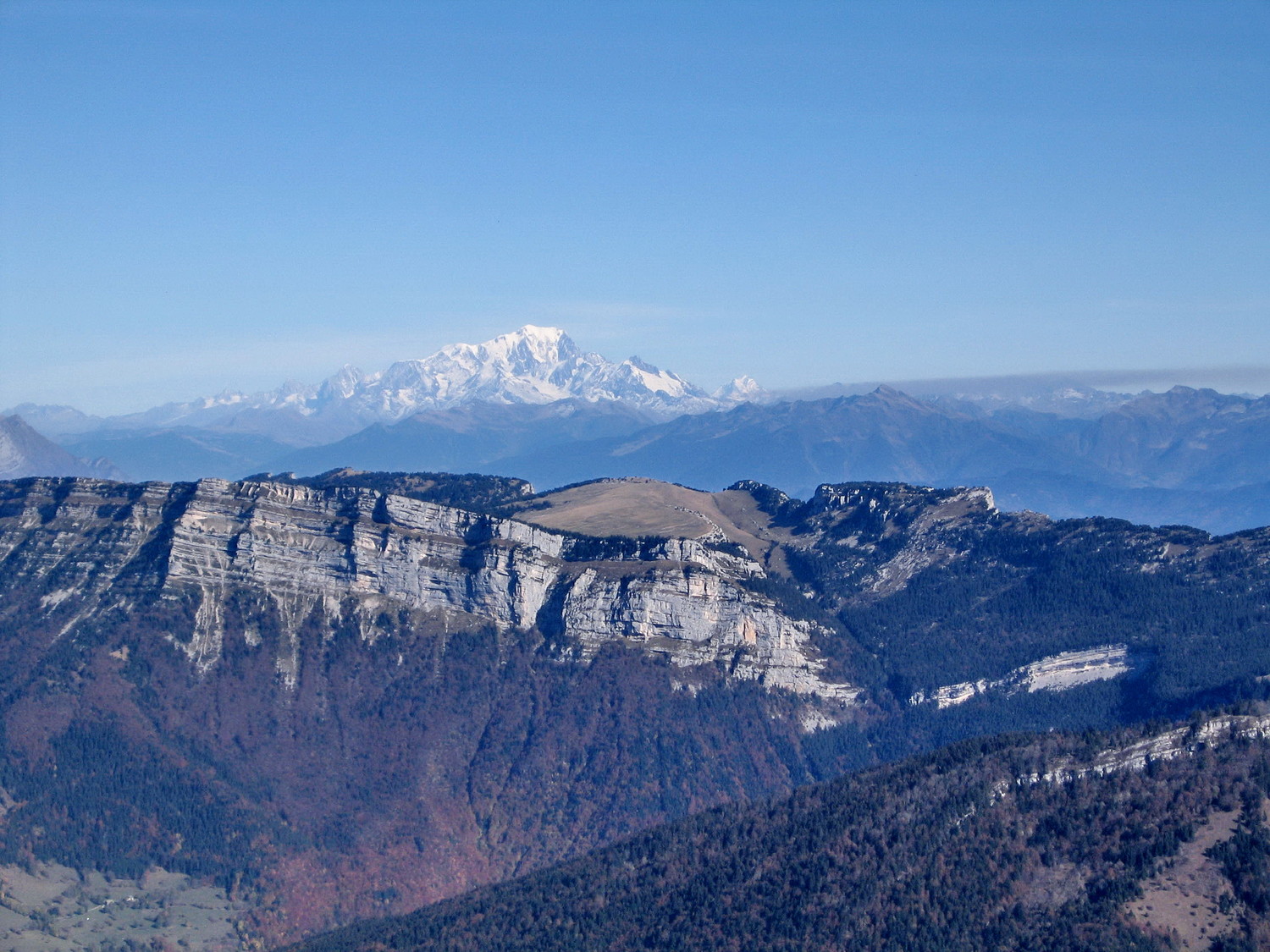 l'alpette et le mt blanc, du sommet