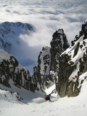 Descente du Couloir W de la Brèche N du Pic de la Grande Valloire Descente du Couloir W de la Brèche N du Pic de la Grande Valloire