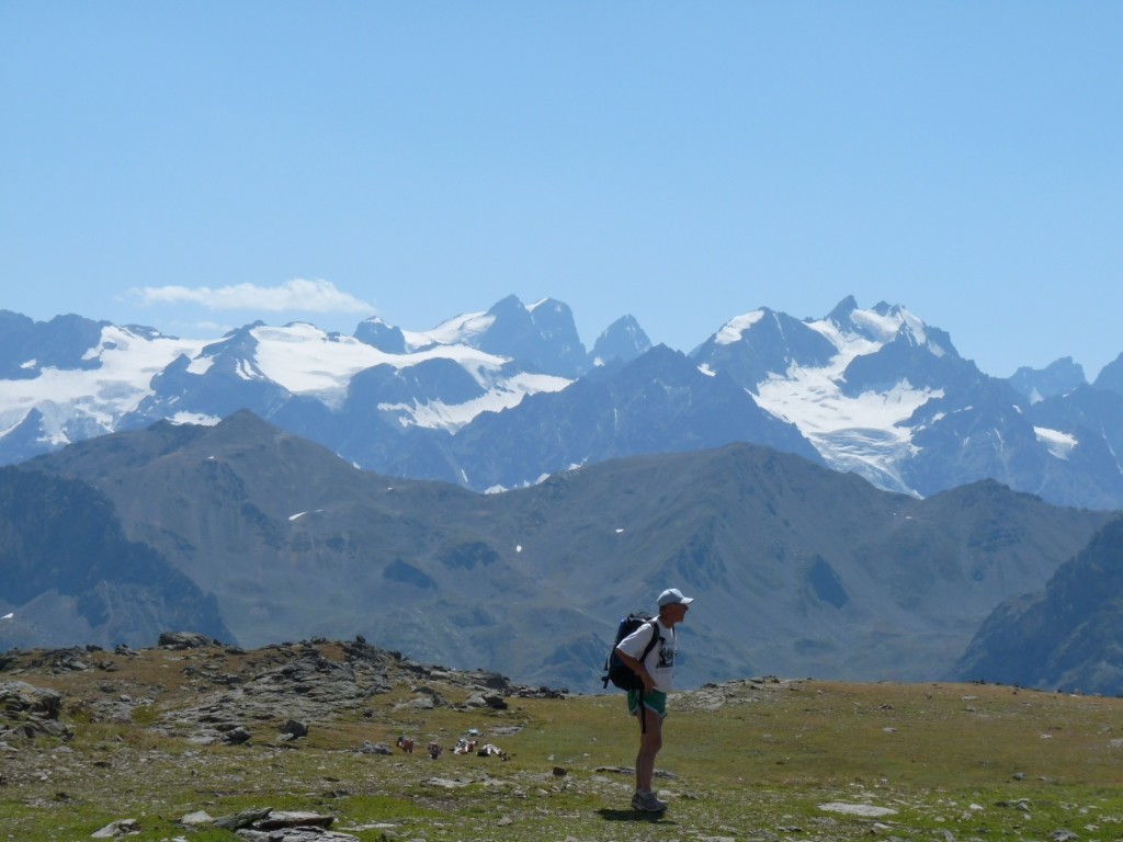 François vers le lac du Serpent en descendant du Pic du lac blanc