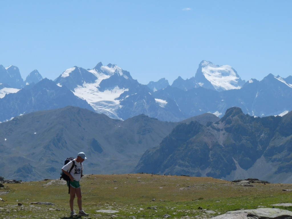 François vers le lac du serpent en descendant du Pic du Lac Blanc