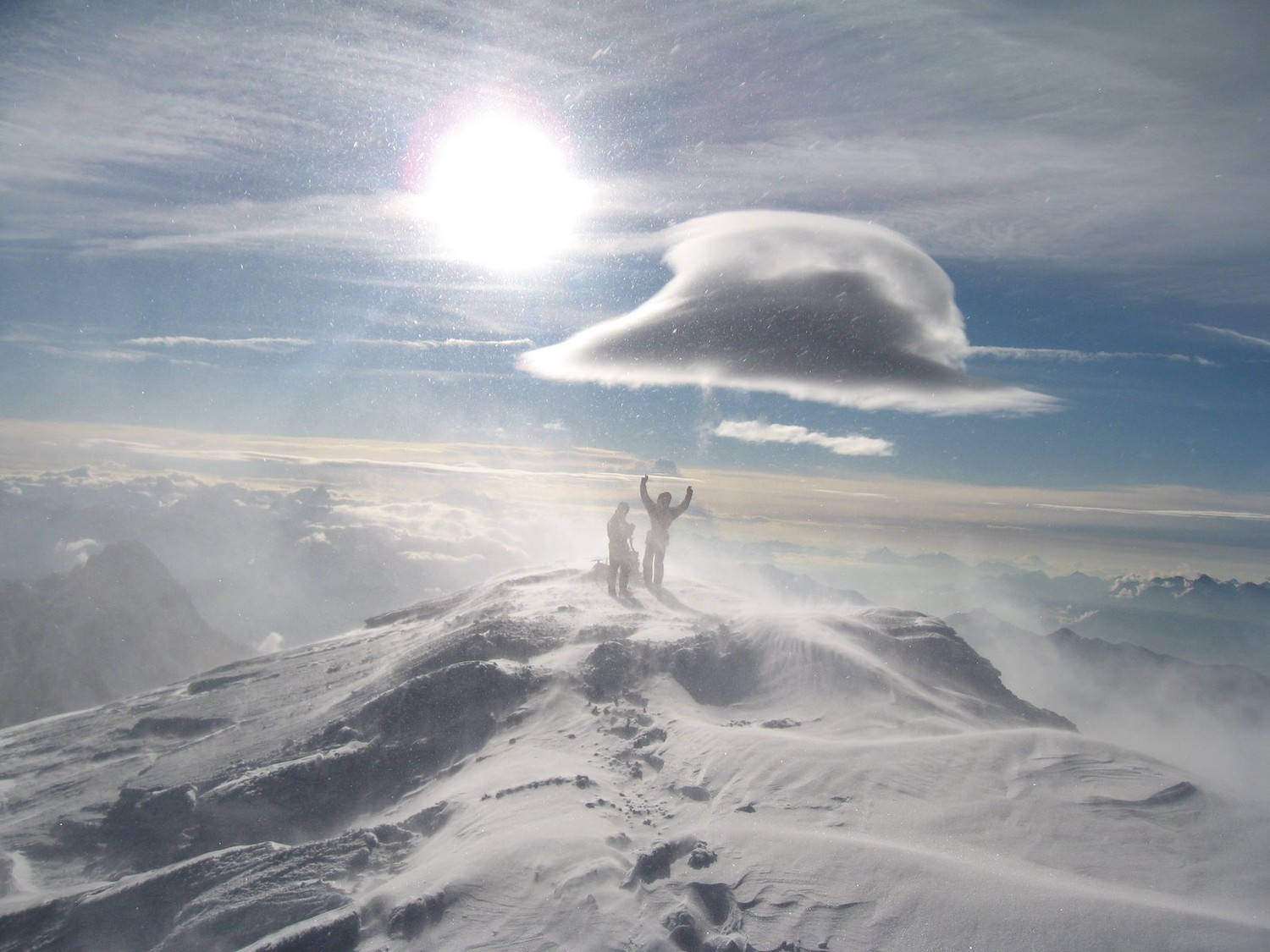 Sommet du Mont Blanc après la tempête