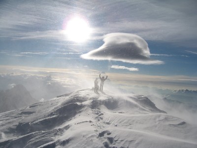 Sommet du Mont Blanc après la tempête Sommet du Mont Blanc après la tempête