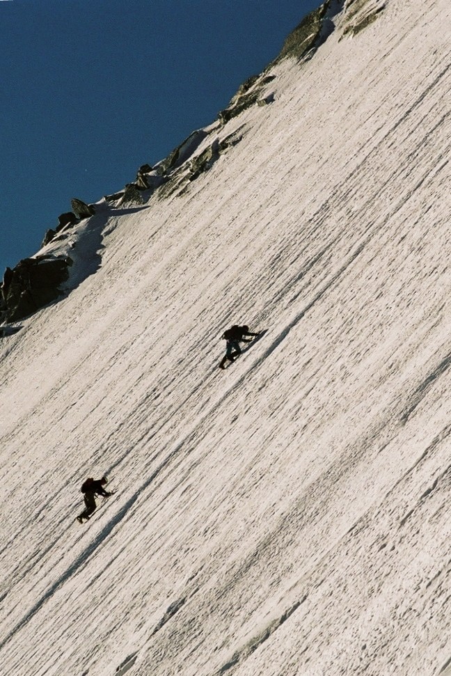Dans la face Nord de l'Obergabelhorn