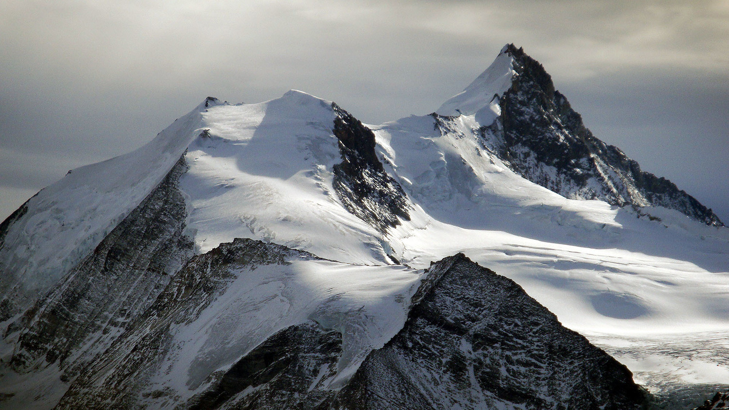 Zoom sur Bishorn + Weisshorn