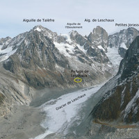 Bassin de Leschaux vu de l'Envers des aiguilles