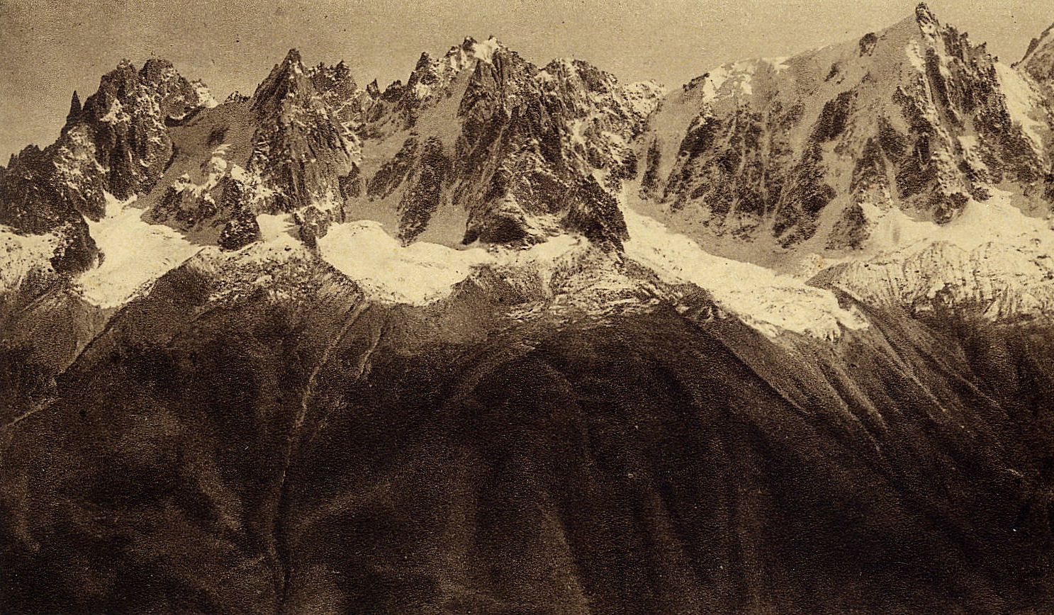 Les aiguilles de Chamonix (année 1890 environ)