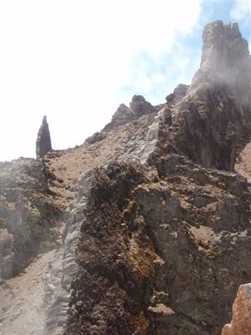 Arête du grand dyke et petit dyke en arrière plan