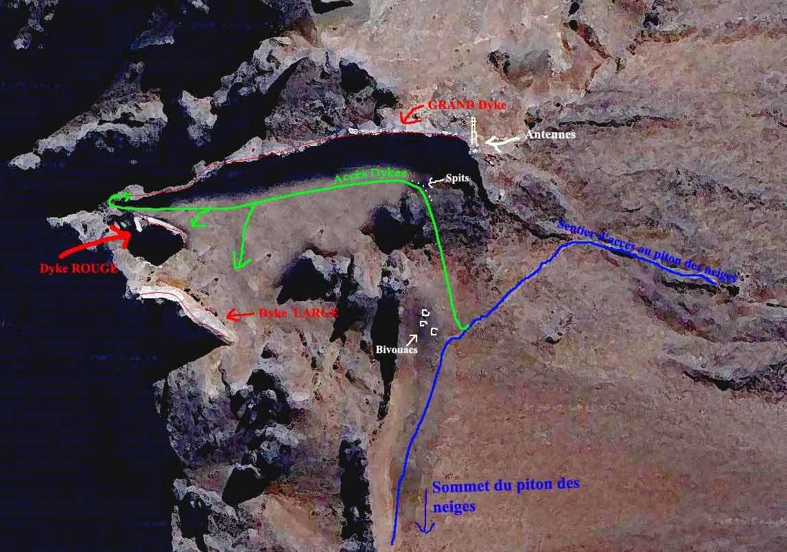 Topo des dykes du piton des neiges