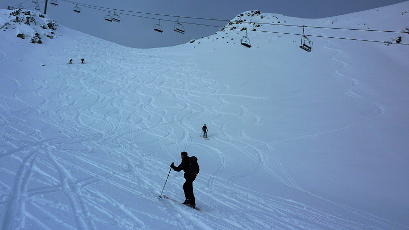 Nouvelle portion de piste en versant E du Col des Trois Fontaines