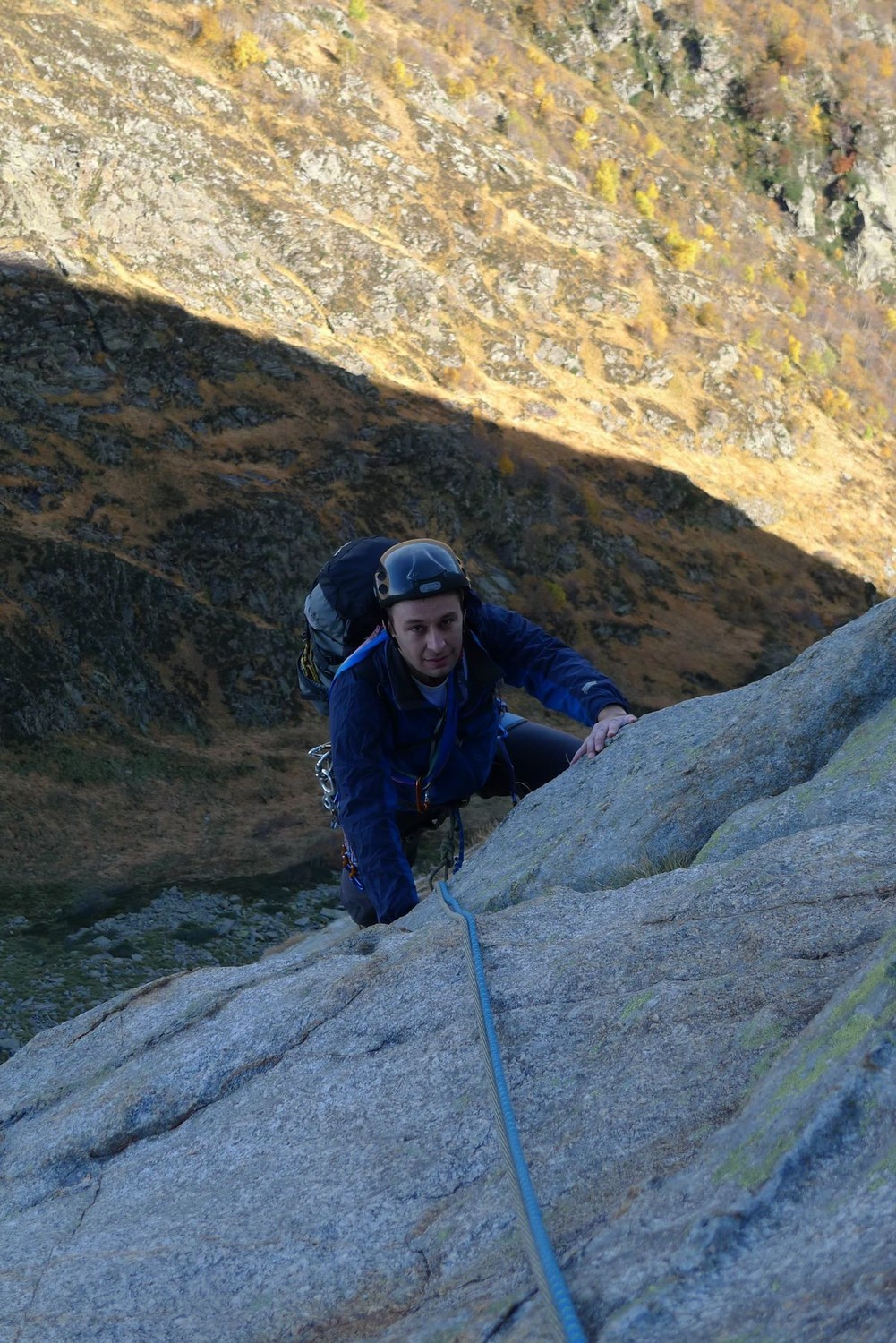 Jérôme, avec 200m de vide dans le dos
