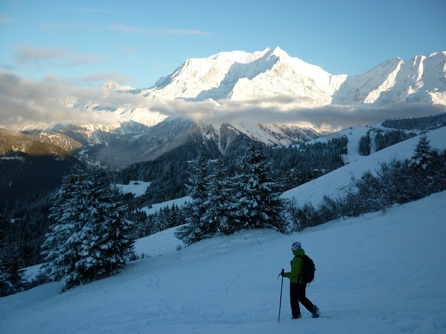 Le Mont Blanc, lors de la descente