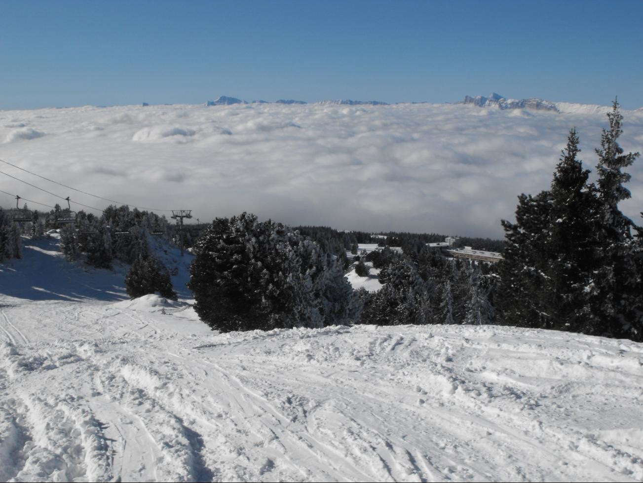 En bas, la mer du nuages ...