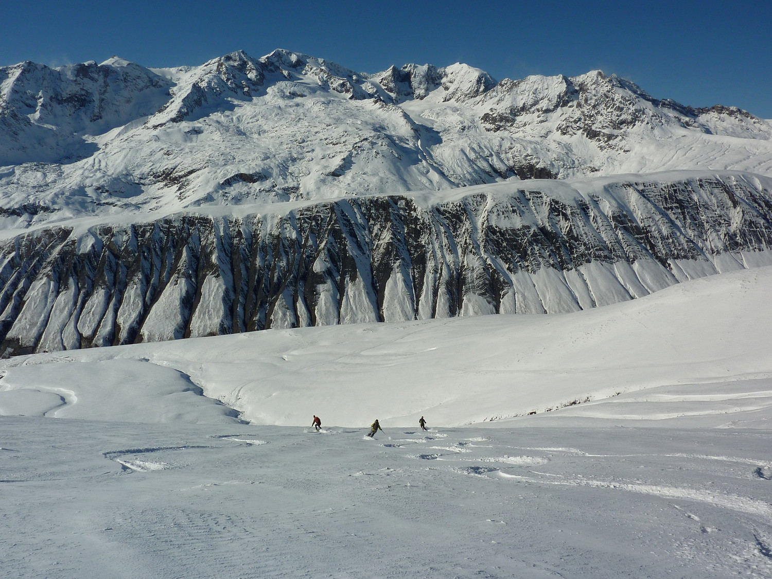 Ski grand large sur la Pointe Pissette