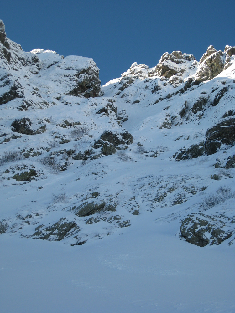 Pointe du Sifflet : conditions actuelles dans la voie de la Ficelle