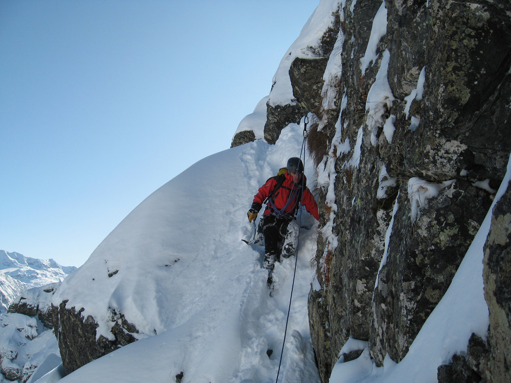Pointe du Sifflet : descente de l'arête N