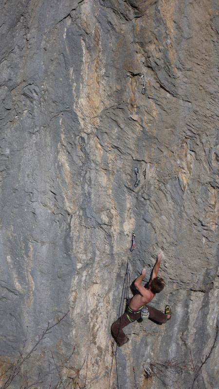 Fred, "le placard à bestiaux", 8a, les Traverses.