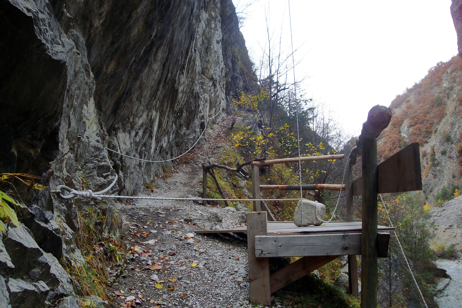 Atterrissage du rappel de 190 m.