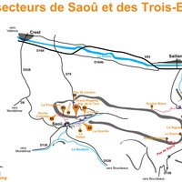 Accès aux secteurs de Saoû et Trois-Becs