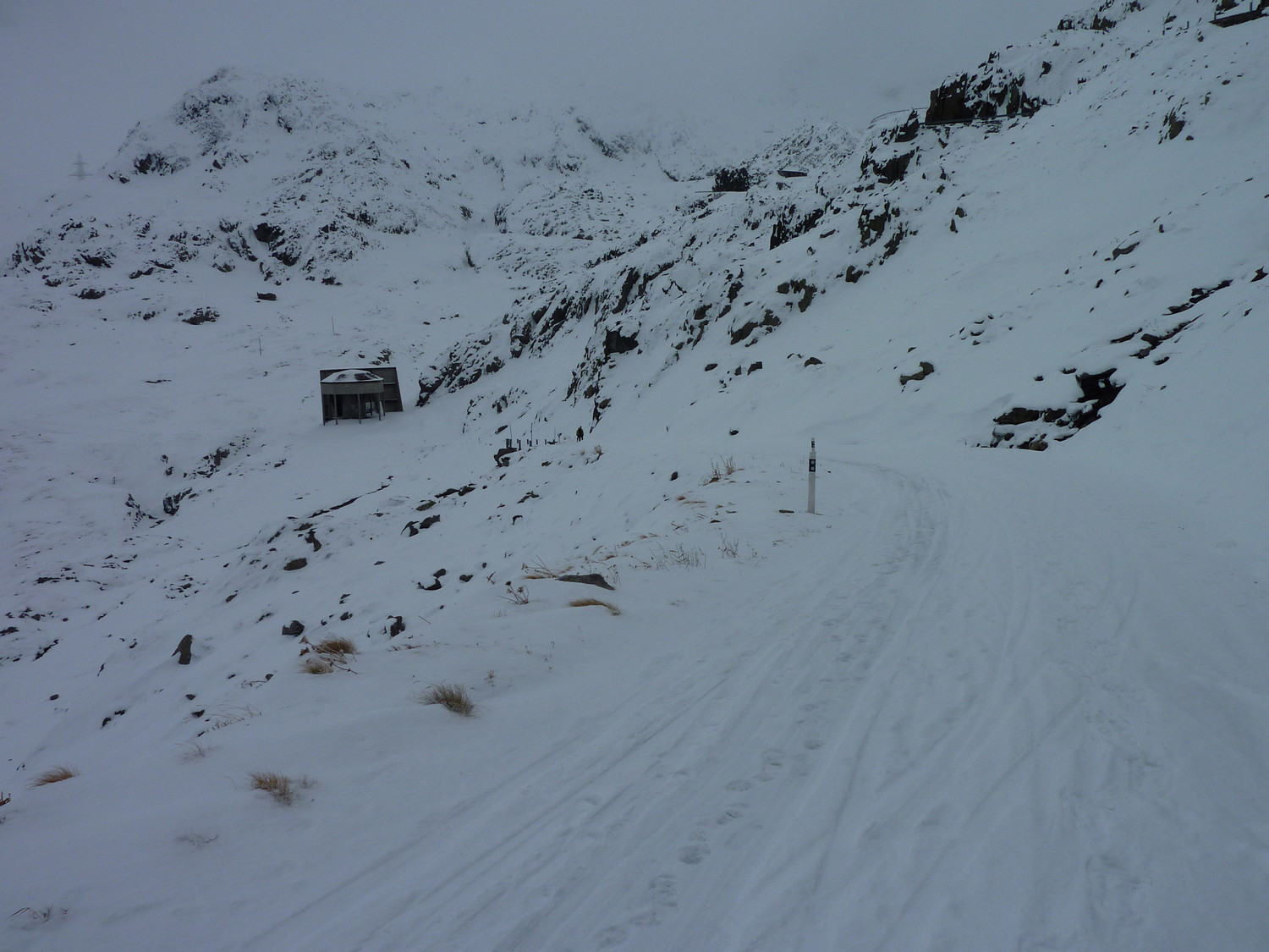 La route du col au dessus de la 2ème cheminée