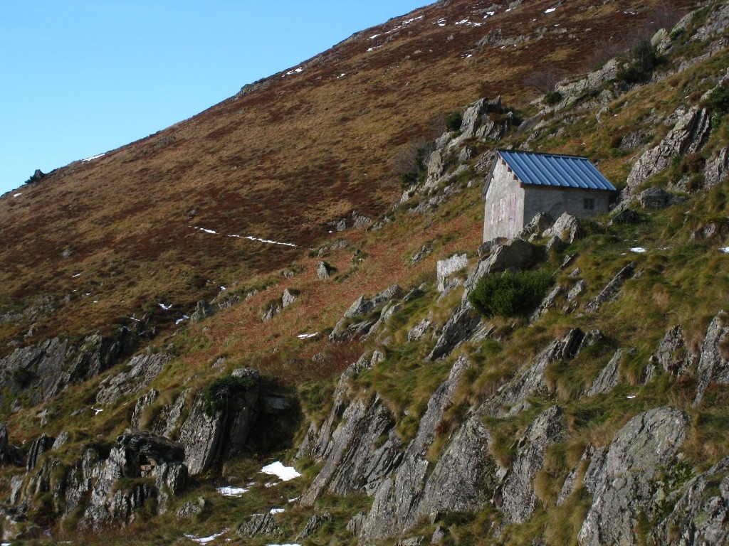 La cab d'Aouen, sur le flan W du Pic de Montgarié