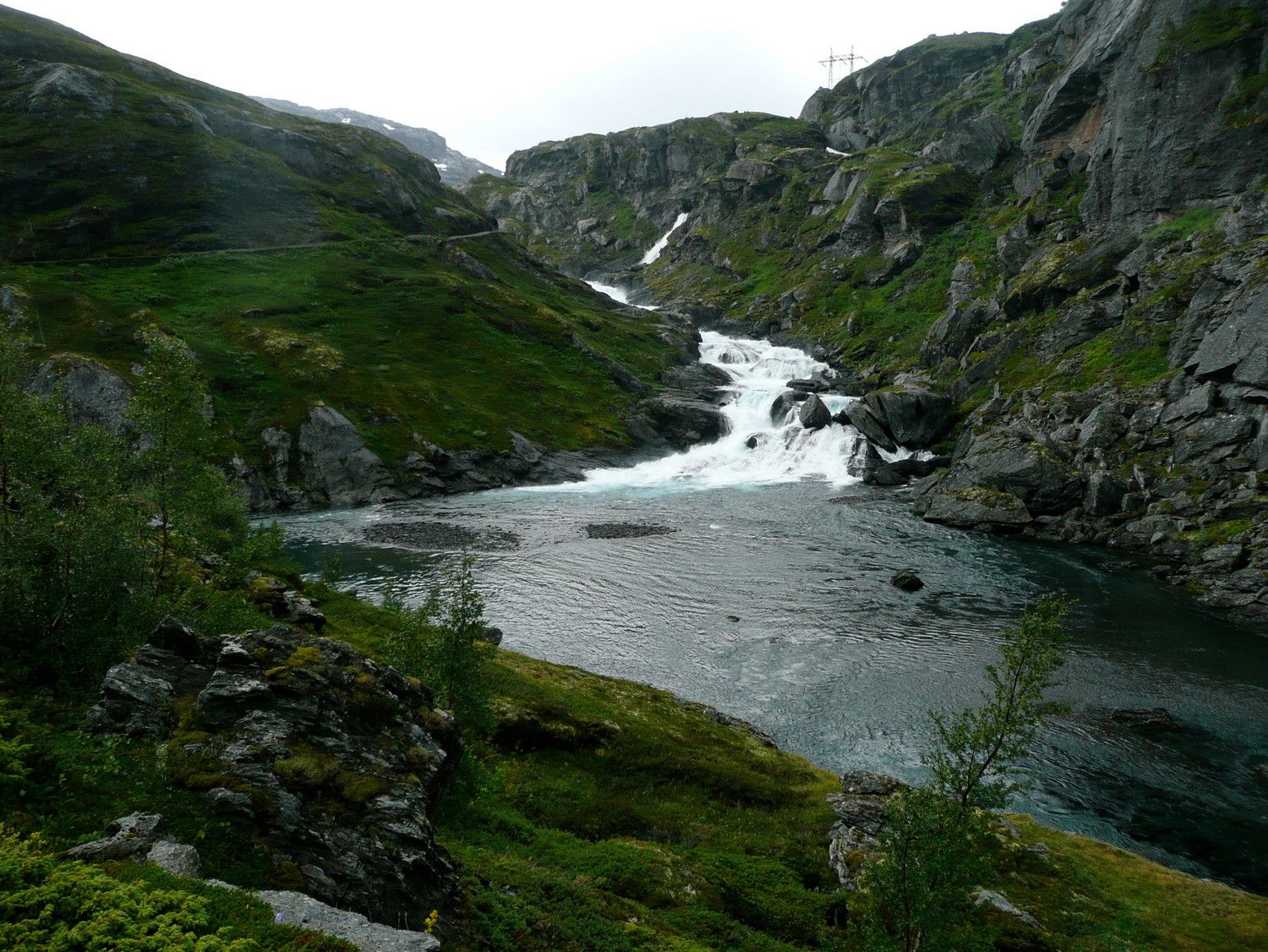 Cascade sur la descente