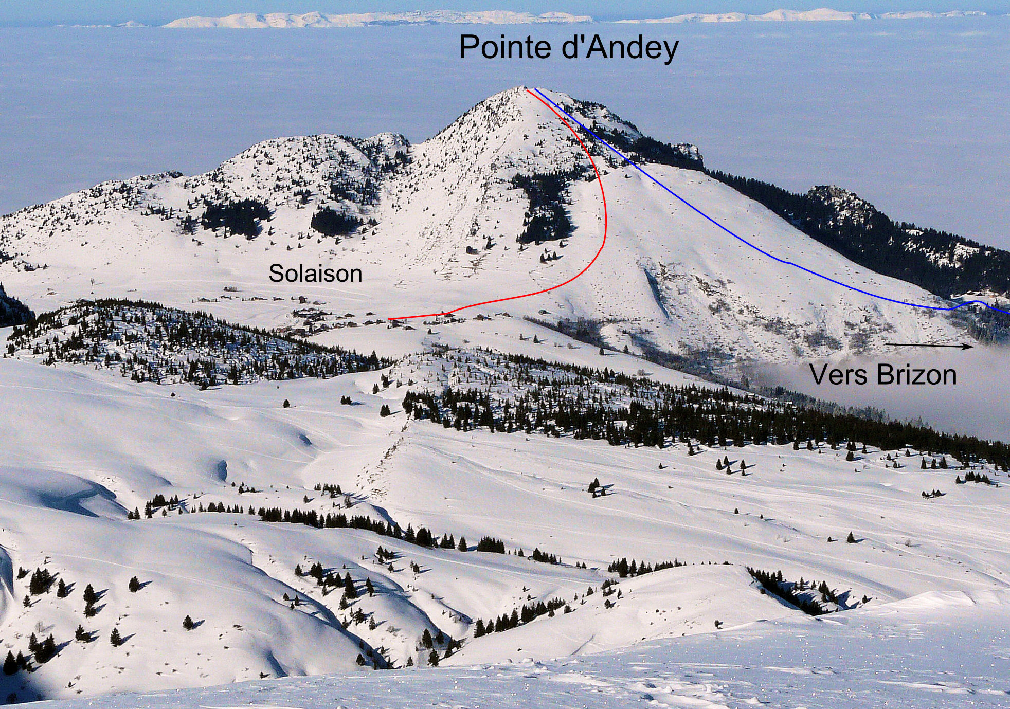     Pointe d'Andey : Versant E (voie normale) - Camptocamp.org